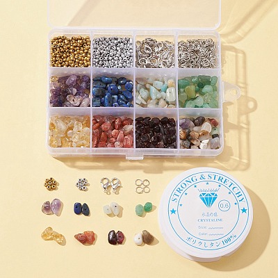 DIY Gemstone Bracelet Necklace Making Kit DIY-FS0003-48-1