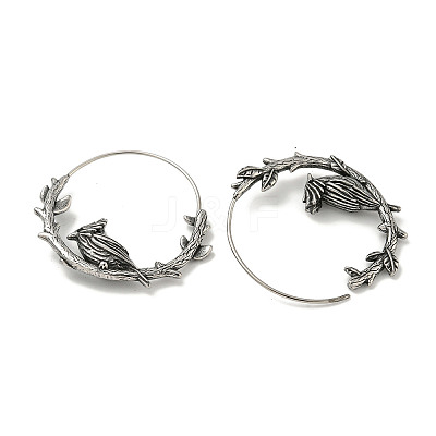 316 Surgical Stainless Steel Hoop Earrings for Women and Men EJEW-D096-22E-AS-1