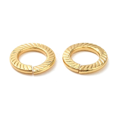 Rack Plating Brass Linking Rings KK-Z033-02G-1