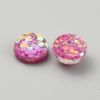 Transparent Resin Cabochons RESI-WH0038-47A-1