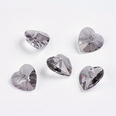 Faceted K9 Glass Charms EGLA-P026-H02-1