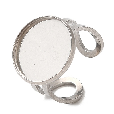 Non-Tarnish 304 Stainless Steel Open Cuff Findings STAS-R123-02B-P-1
