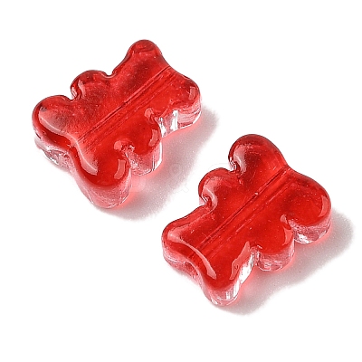 Transparent Spray Paint Glass Beads GLAA-Z011-08D-1