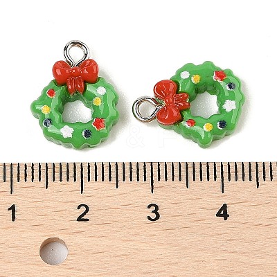 Christmas Theme Opaque Resin Pendants RESI-S08-02O-1