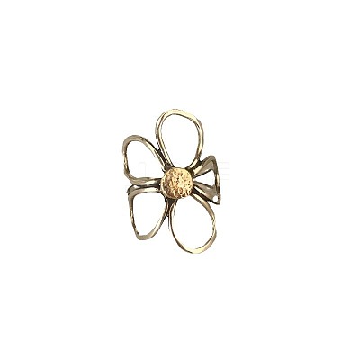 Hollow Flower Alloy Open Cuff Ring FS-WGDF3EE-01-1