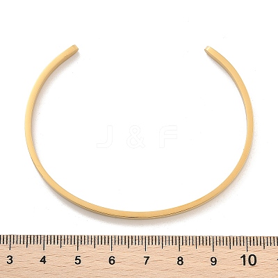 Ion Plating(IP) 304 Stainless Steel Cuff Bangles LS-BJEW-K173-02G-1
