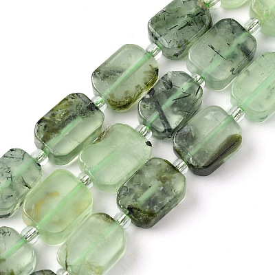 Natural Prehnite Beads Strands G-C098-A03-01-1