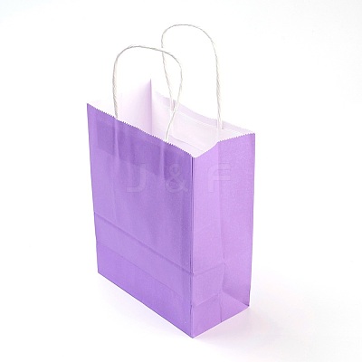 Pure Color Kraft Paper Bags AJEW-G020-D-09-1
