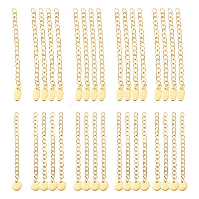 6Pcs 2 Style 304 Stainless Steel Chain Extender STAS-FS0001-17G-1