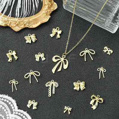 40Pcs 10 Styles Rack Plating Alloy Pendants FIND-CJ0003-93-1