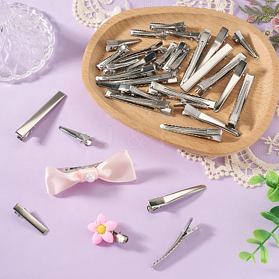 40Pcs 4 Styles Iron Alligator Hair Clips Findings PHAR-TADJ0001-10-1