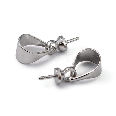 Brass Cup Pearl Peg Bails Pin Pendants KK02-1