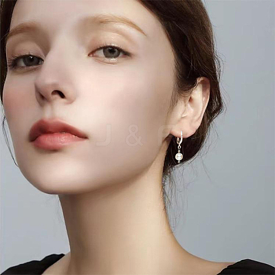 4Pcs 2 Colors Rhodium Plated 925 Sterling Silver Locket Style Planet Pinch Bails STER-SC0001-71A-1