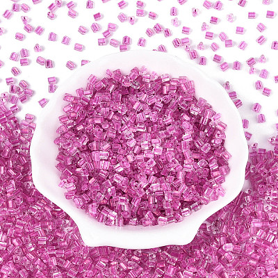 Transparent Inside Colours Glass Seed Beads SEED-T007-13D-1