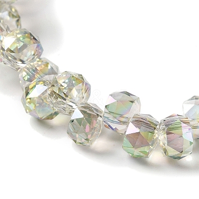 Half Rainbow Plated Electroplate Beads Strands EGLA-H104-09A-HR02-1