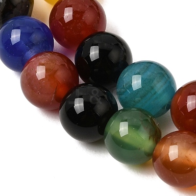 Natural Agate Beads Strands G-F417-05-8mm-1