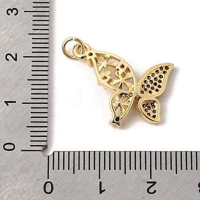Brass Micro Pave Cubic Zirconia Pendants KK-K419-09G-1