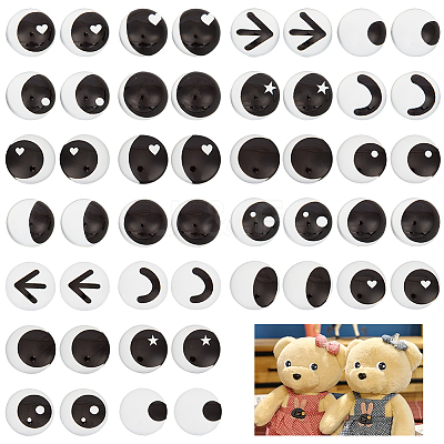 48Pcs 24 Style Glass Doll Craft Eyes Cabochons DIY-OC0011-82B-1