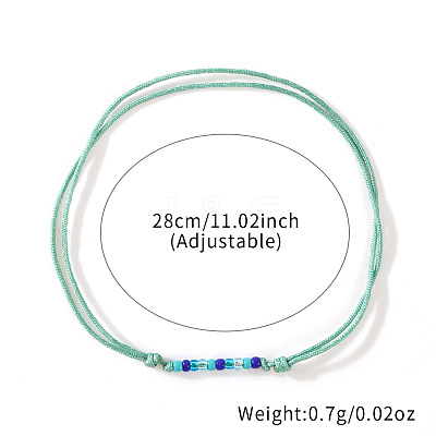 Glass Seed Beads Braided Bead Bracelets UB5281-2-1