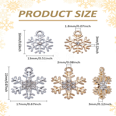 16Pcs 4 Style Alloy Pendants FIND-LP0004-14-1