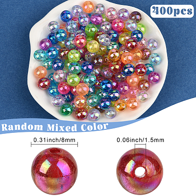 Eco-Friendly Transparent Acrylic Beads OACR-PA0001-30B-01-1