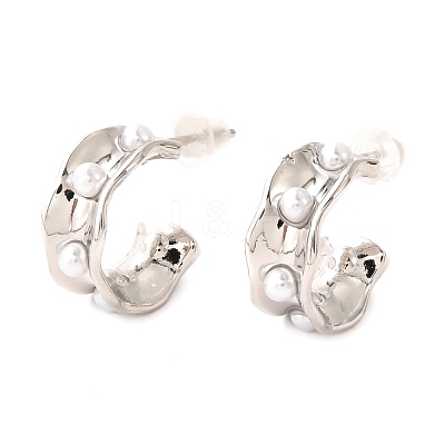 Brass Dangle Stud Earrings EJEW-F273-13P-1