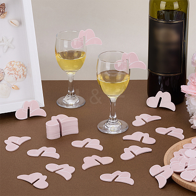 50Pcs Acrylic Wine Glass Charms AJEW-FG0005-09-1