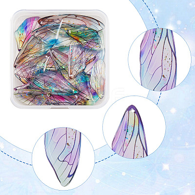 5 Sets 5 Colors Epoxy Resin Pendants RESI-SC0006-20-1