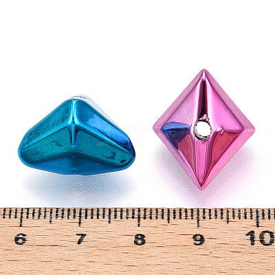 UV Plating Opaque Acrylic Beads PACR-T017-05-1