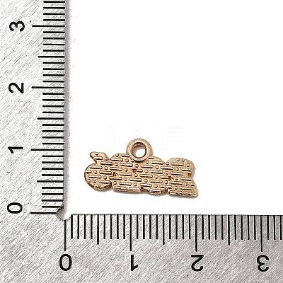 10Pcs Alloy Enamel Pendants PALLOY-D314-06KCG-1