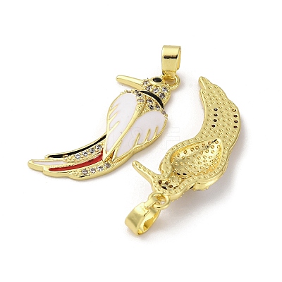 Brass Micro Pave Cubic Zirconia Pendants KK-F903-02G-1