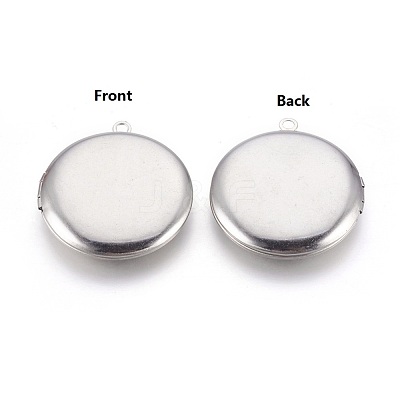 Tarnish Resistant 304 Stainless Steel Locket Pendants STAS-L219-06P-1