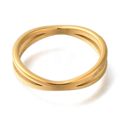Ion Plating(IP) 304 Stainless Steel Micro Pave Clear Cubic Zirconia Finger Rings RJEW-B066-08G-1