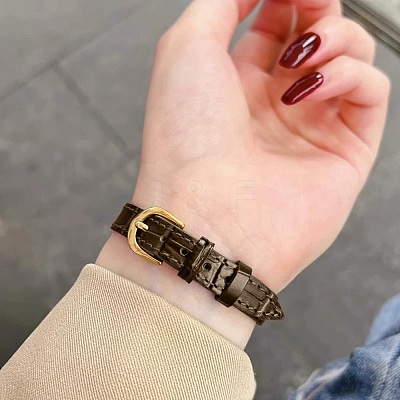 1Pc Leather Textured Bracelet Straps Slide Wristbands for Slide Charms AJEW-CL0001-01A-1