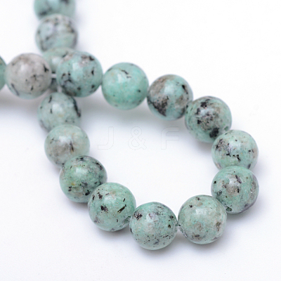 Natural Sesame Jasper/Kiwi Jasper Bead Strands X-G-R345-10mm-12-1