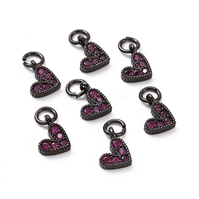 Brass Micro Pave Cubic Zirconia Charms LS-RB-I078-66B-01-NR-1