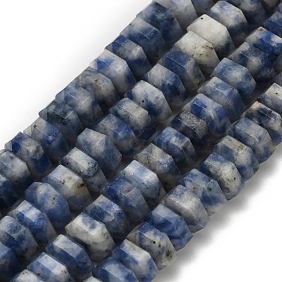 Natural Blue Spot Jasper Beads Strands G-G317-A11-3x6mm-1