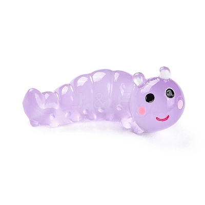 Luminous Resin Worm Ornament DJEW-R011-01A-03-1