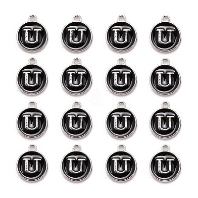 Platinum Plated Alloy Charms X-ENAM-S118-02U-P-1