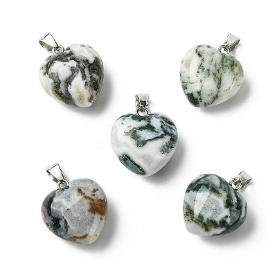 Natural Tree Agate Pendants G-F820-10A-29-1