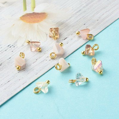 Electroplate Glass Charms PALLOY-JF00821-07-1