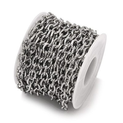 304 Stainless Steel Textured Cable Chains CHS-K023-13P-1