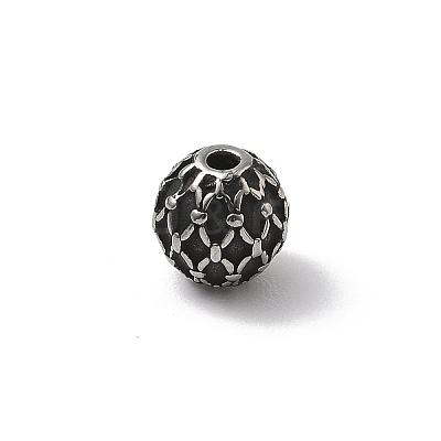 304 Stainless Steel Beads STAS-H238-08B-AS-1