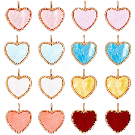 SUNNYCLUE 48Pcs 8 Colors Acrylic Pendants FIND-SC0005-18-1