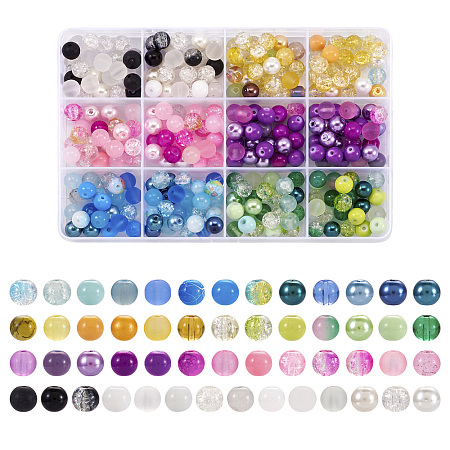 360Pcs 6 Colors Glass Beads GGLA-TA0002-07-1