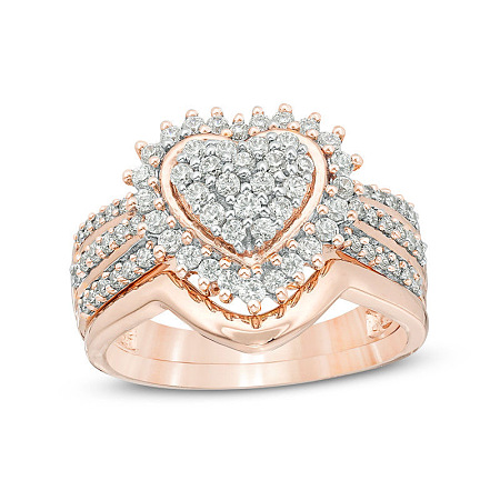 2Pcs Alloy with Crystal Rhinestone Finger Rings FS-WG59BB6-09-1