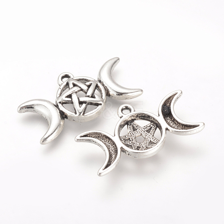 Tibetan Style Alloy Pendants TIBE-Q070-51AS-RS-1