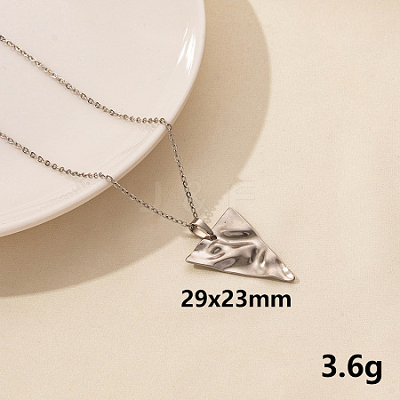 Stainless Steel Triangle Pendant Necklaces FU8631-7-1