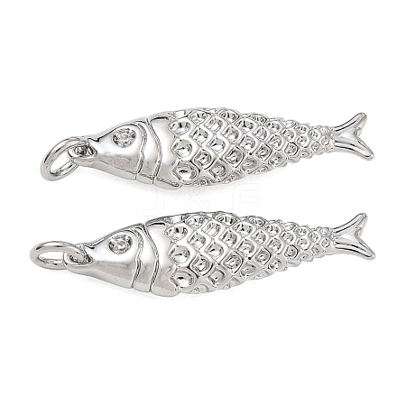 Brass Micro Pave Clear Cubic Zirconia Pendants CU-CBA01AA-28P-1