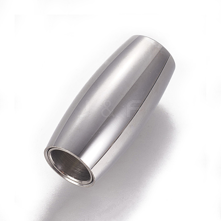 304 Stainless Steel Magnetic Clasps with Glue-in Ends STAS-F212-022P-1